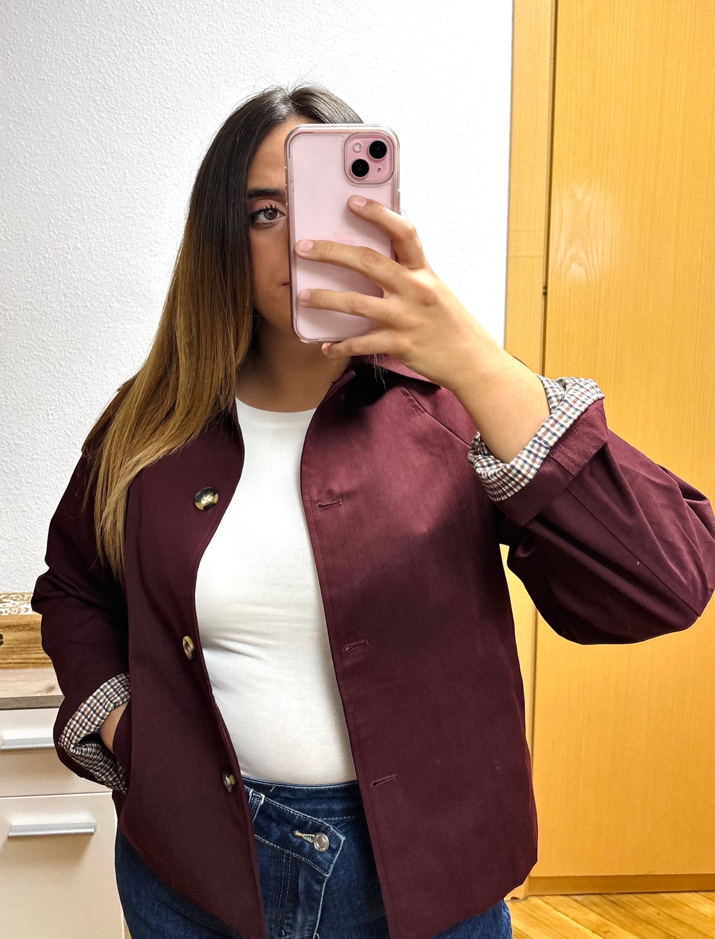 Gabardina Burdeos